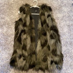Faux fur vest